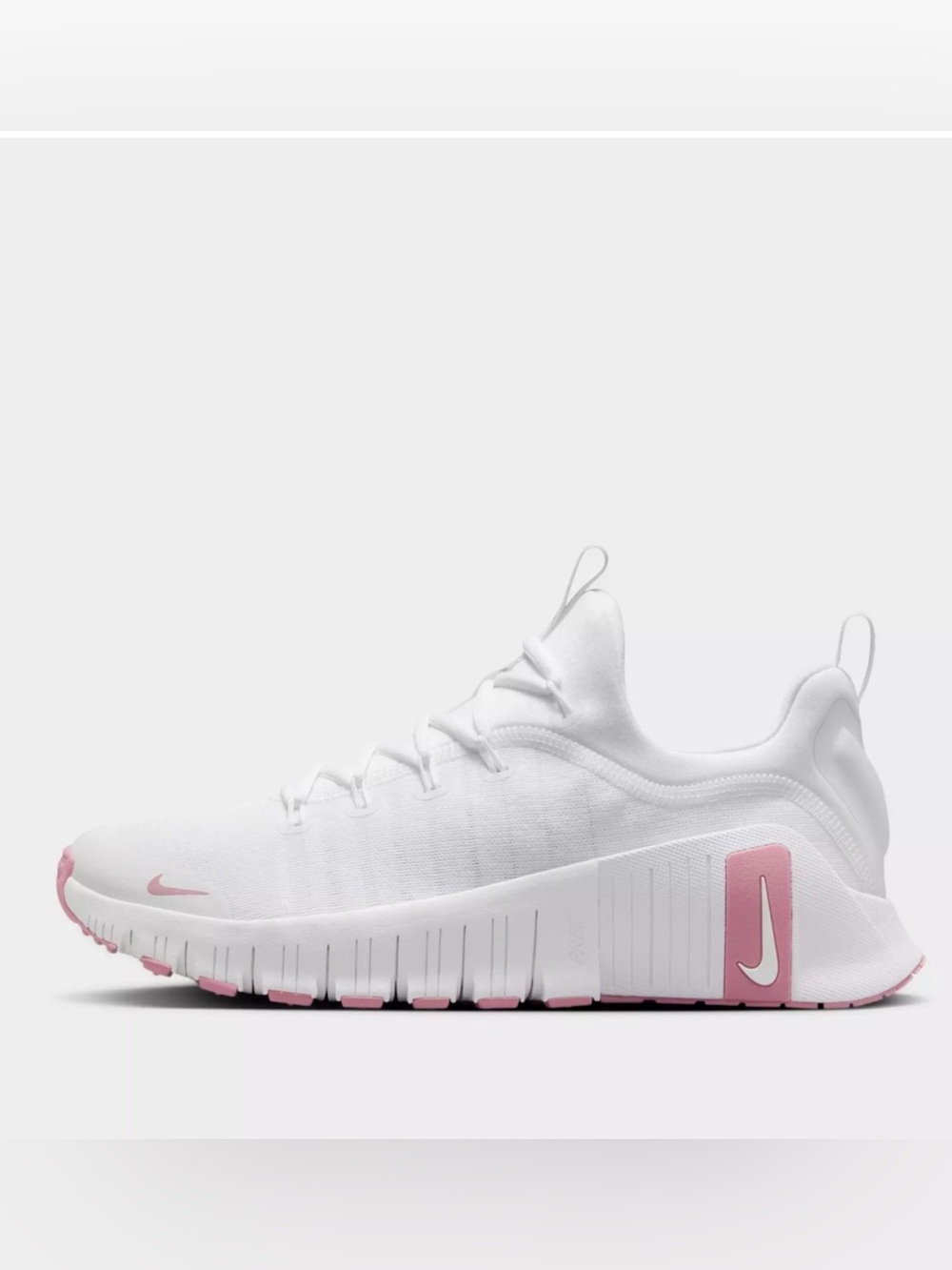 NEW Nike Free Metcon 6 White Elemental Pink - Picture 2 of 5